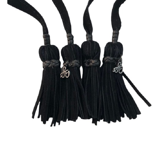 Sam Edelman Sz 10M SAMPSON Black Suede Strappy Ankle Mules EUC - Picture 6 of 8